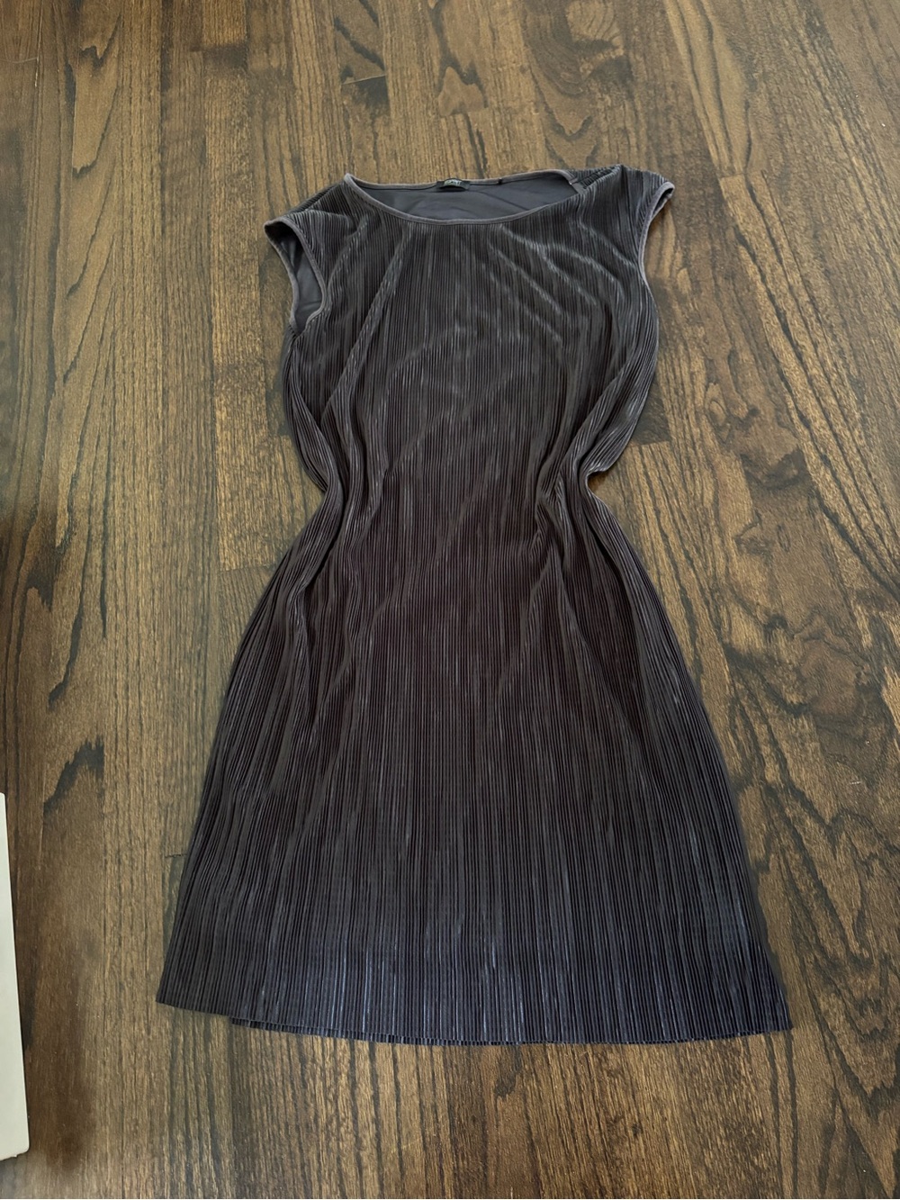 Esprit Pleated Midi Dress in Dark Gray